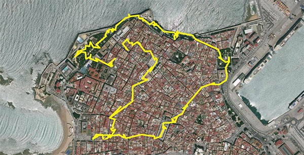 Ruta en Paseo por la ciudad de Cádiz